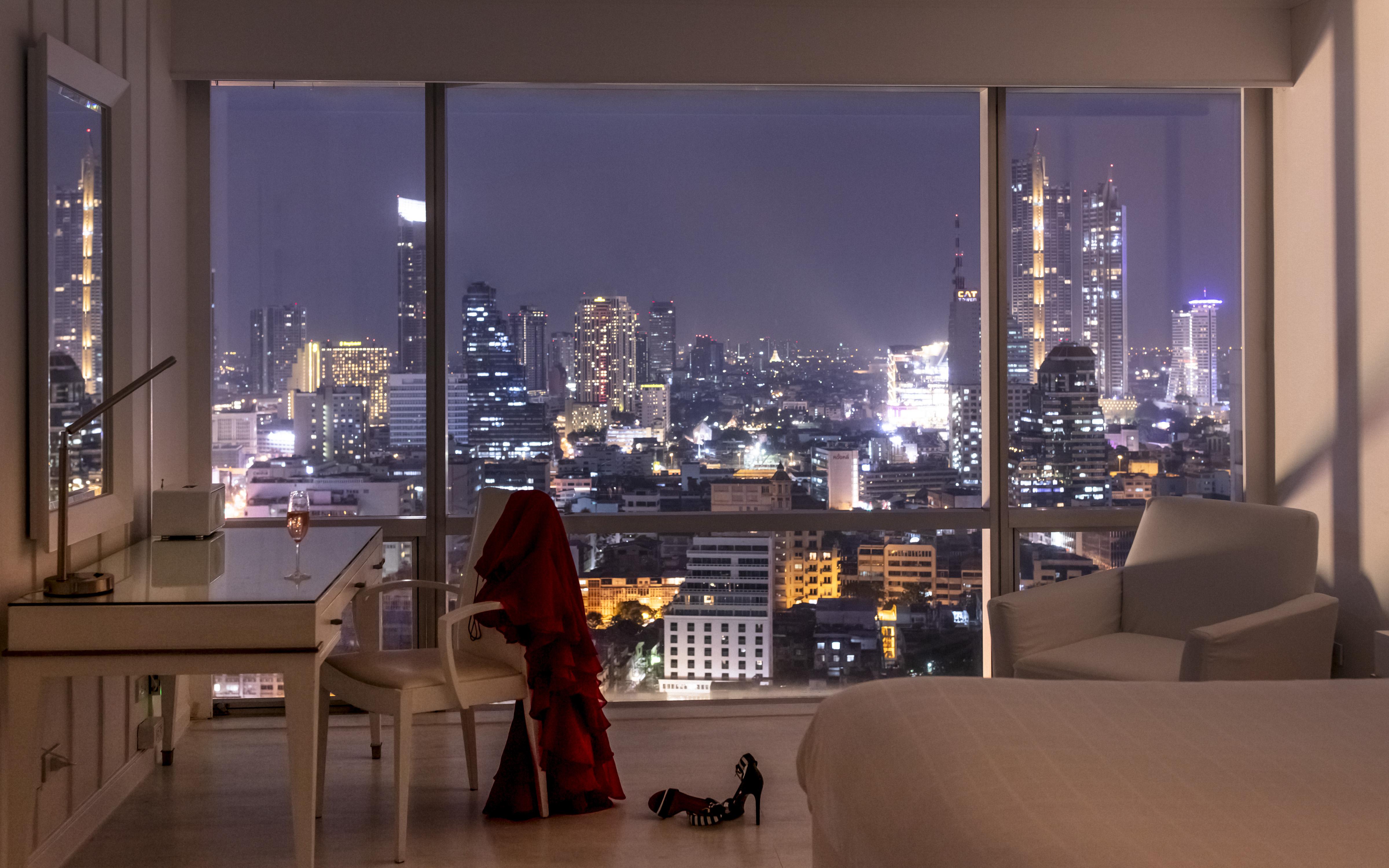 Pullman Bangkok Hotel G Esterno foto View from a condominium in Bangkok